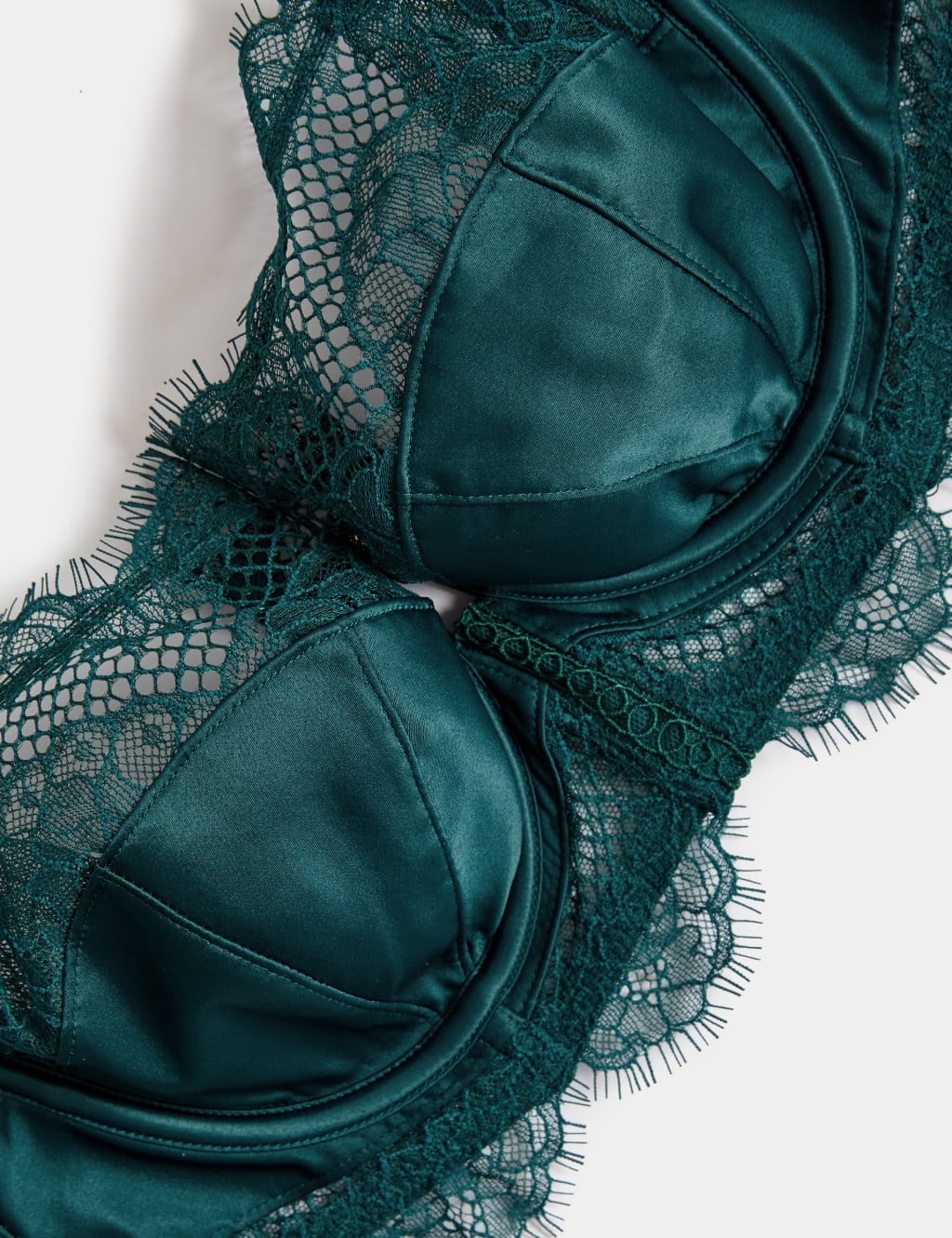 Saffron Satin & Lace Wired Balcony Bra (A-E) 6 of 7