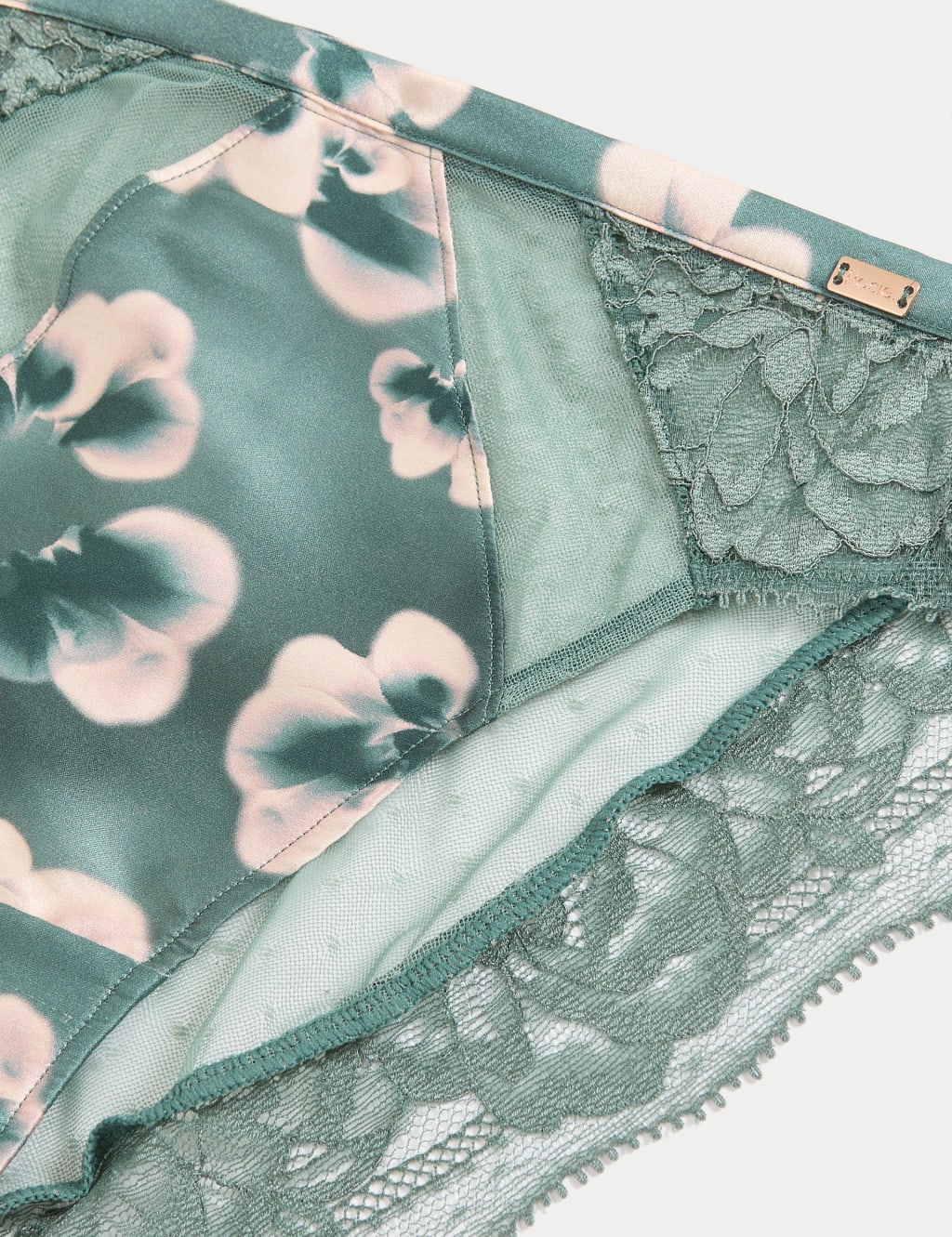 Kalina Silk & Lace High Leg Knickers 5 of 5