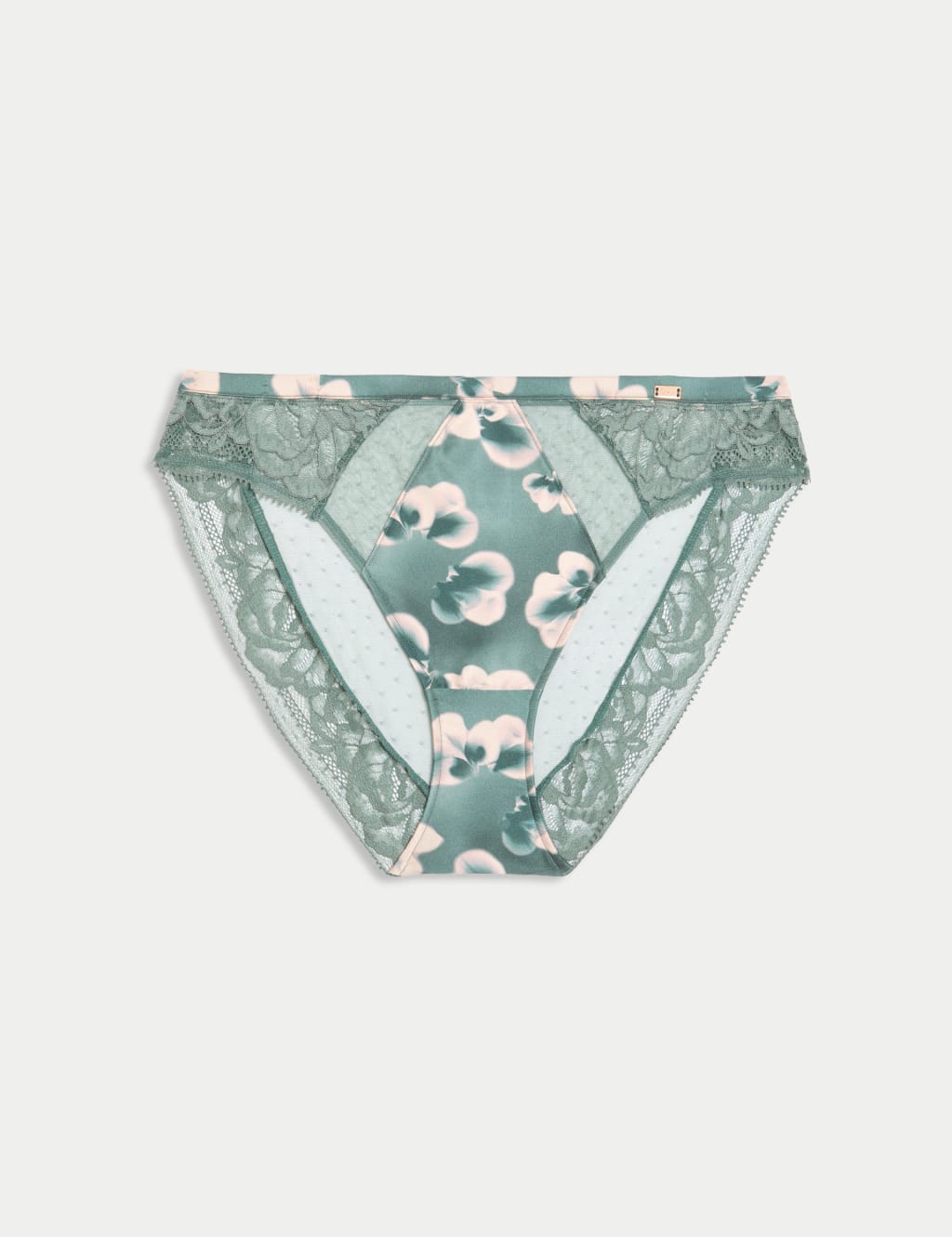 Kalina Silk & Lace High Leg Knickers 2 of 5