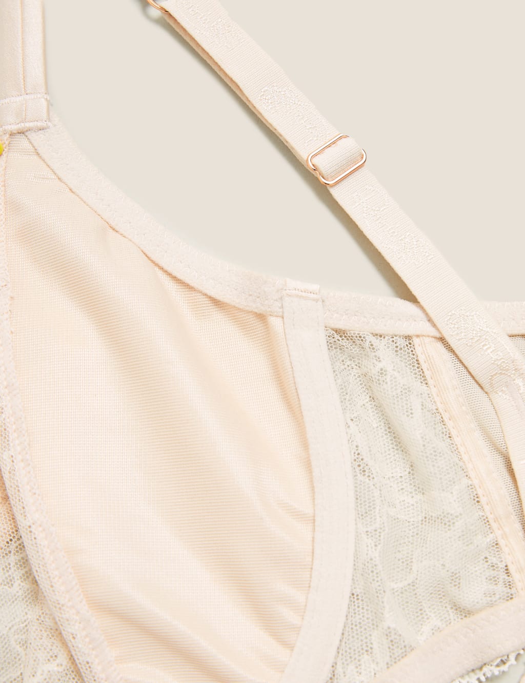 Silk Blend & Lace Wired Balcony Bra F-H 3 of 3