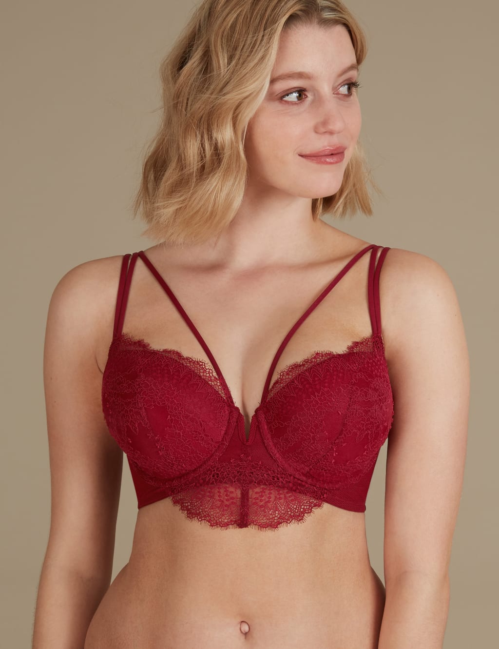 Lace Padded Balcony Bra A-E 1 of 4