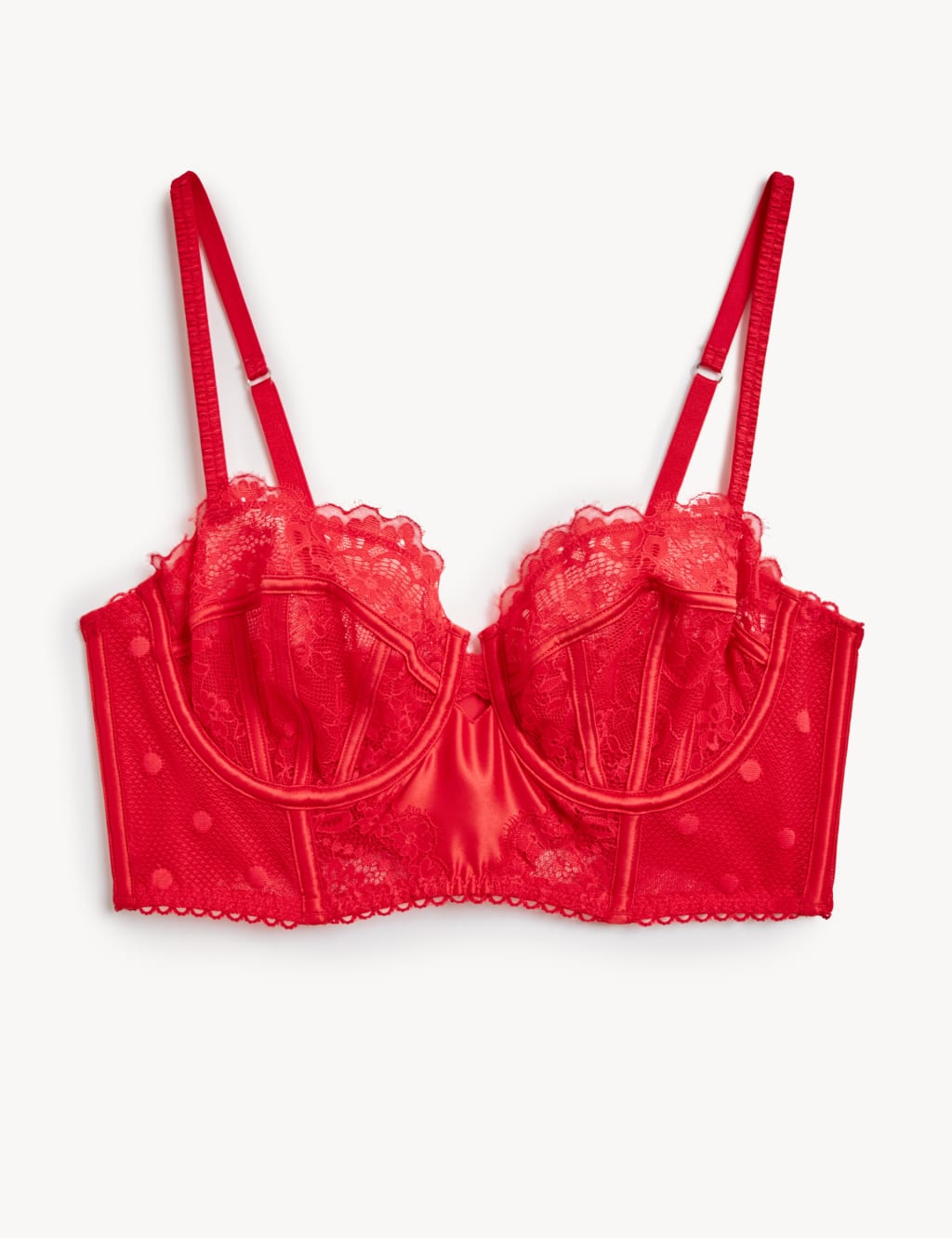 Linea Lace Wired Longline Balcony Bra A-E 2 of 7