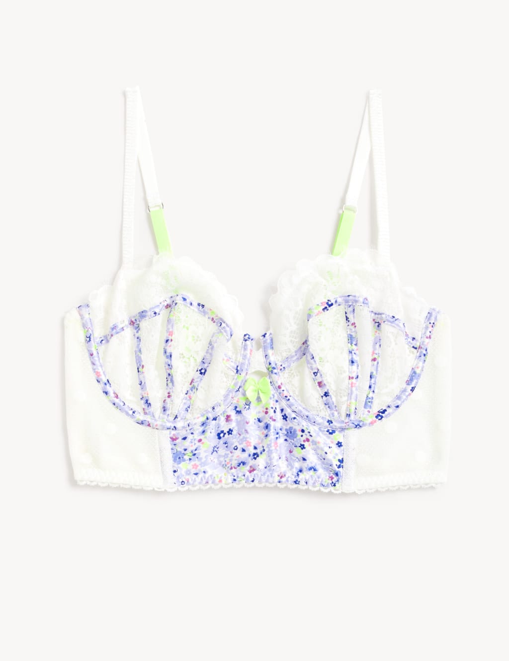 Linea Lace Printed Wired Balcony Bra A-E 2 of 7