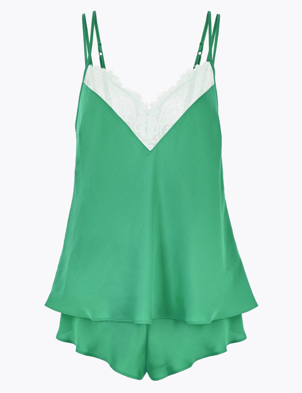 Flirty Satin Lace Cami Set 2 of 6