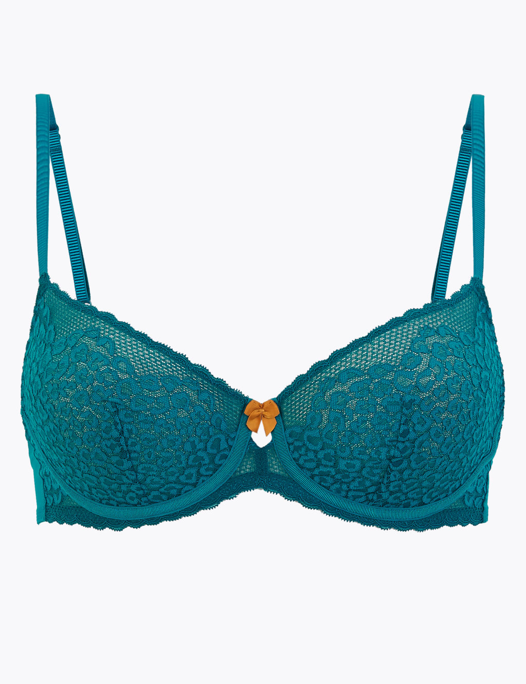 Leopard Lace Non-Padded Balcony Bra B-G 2 of 7