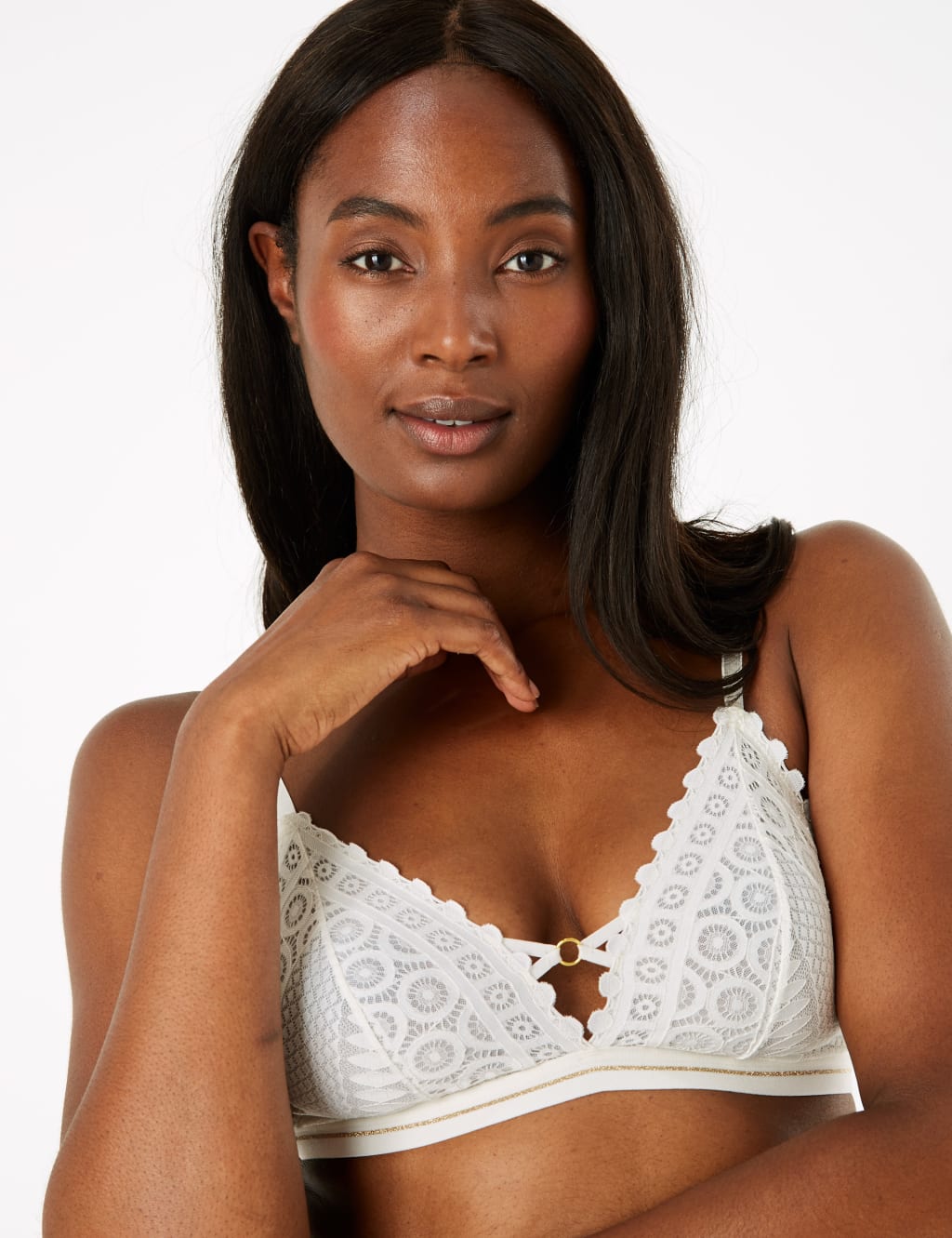 Mosaic Lace Non Padded Bralette 1 of 4