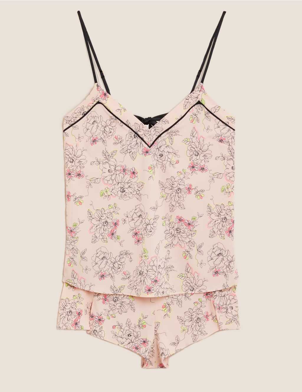 Floral Tattoo Print Cami Set 2 of 7