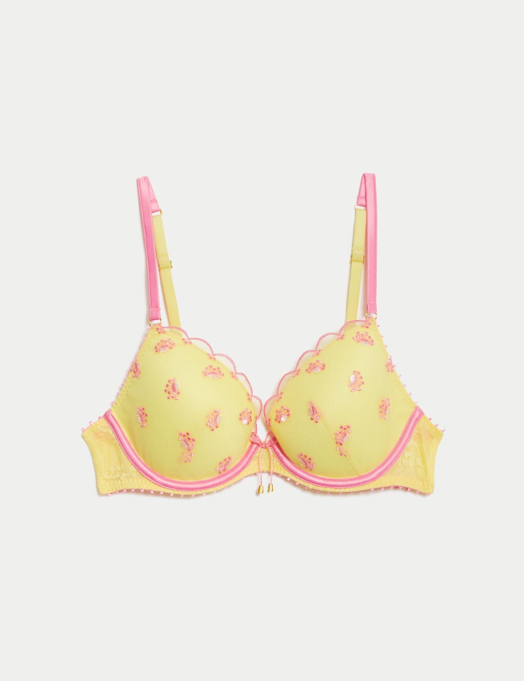 Carita Embroidery Wired Plunge Bra (A-E) 2 of 7