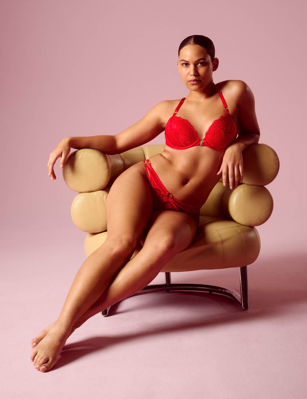Vera Lace Wired Push Up Plunge Bra (A-E) 6 of 8