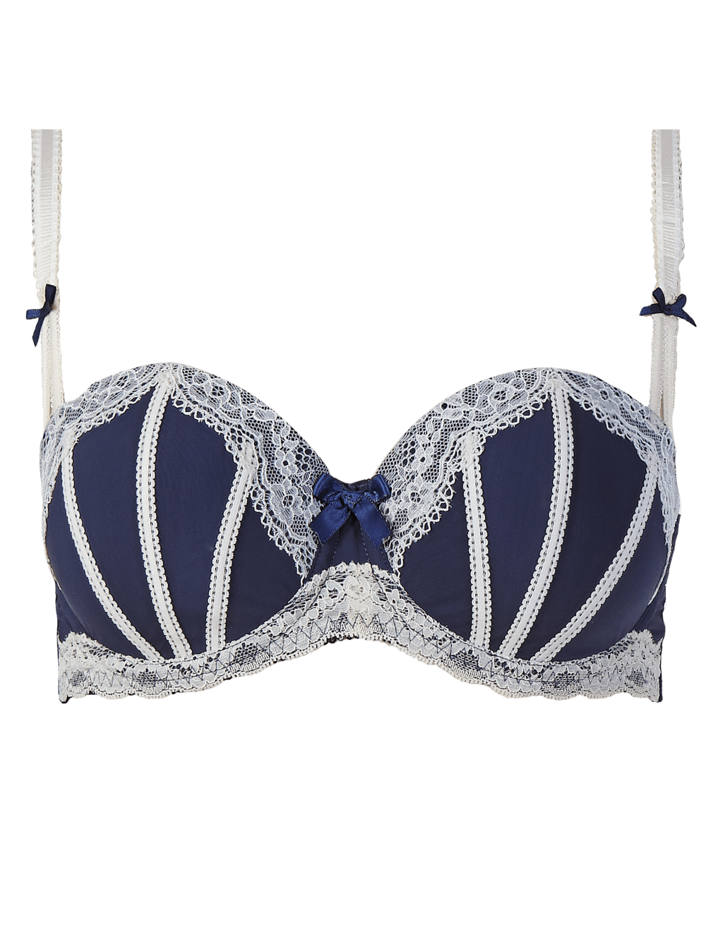 Caged Floral Lace Padded Balcony Bra A-E 2 of 4