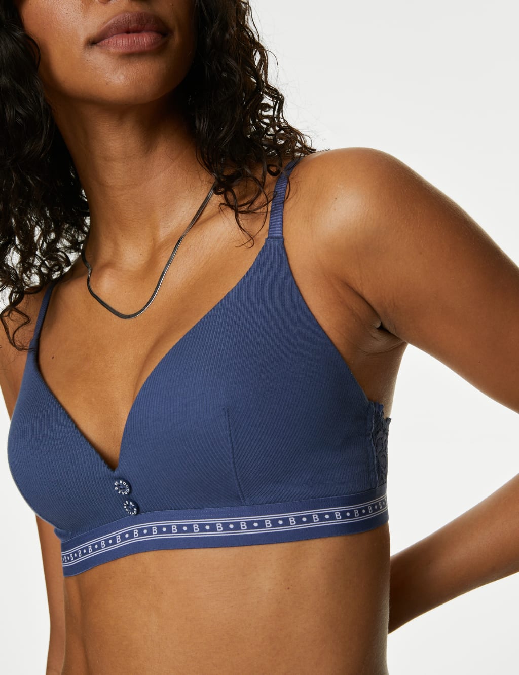 Ebba Ribbed Non Wired Plunge Bra A-E 3 of 8
