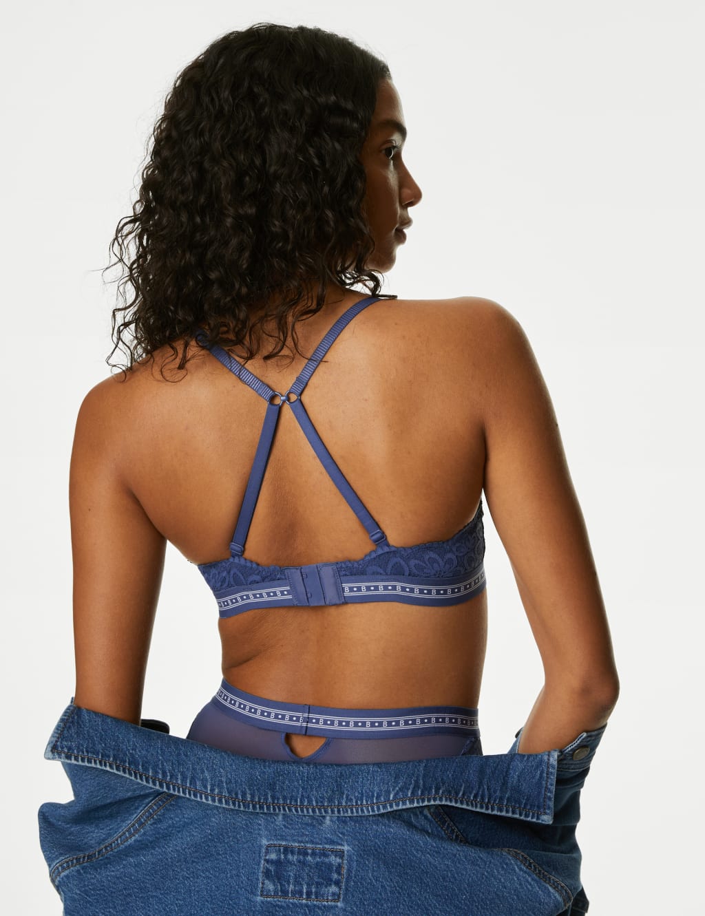 Ebba Ribbed Non Wired Plunge Bra A-E 5 of 8