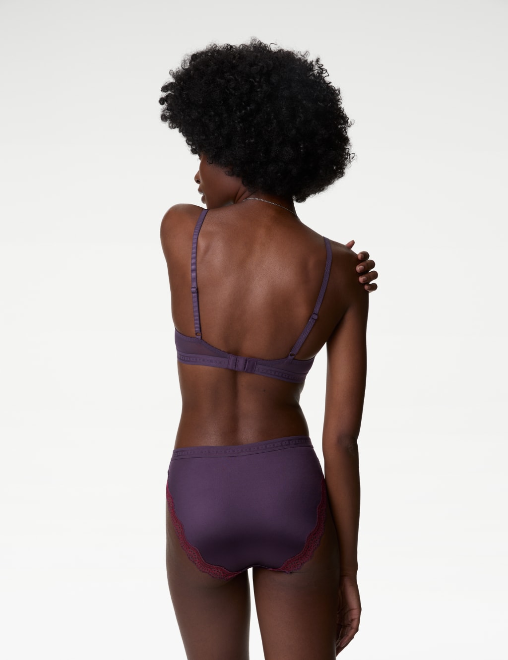 Ella Lace Trim Wired Demi Cup Bra A-E 4 of 7