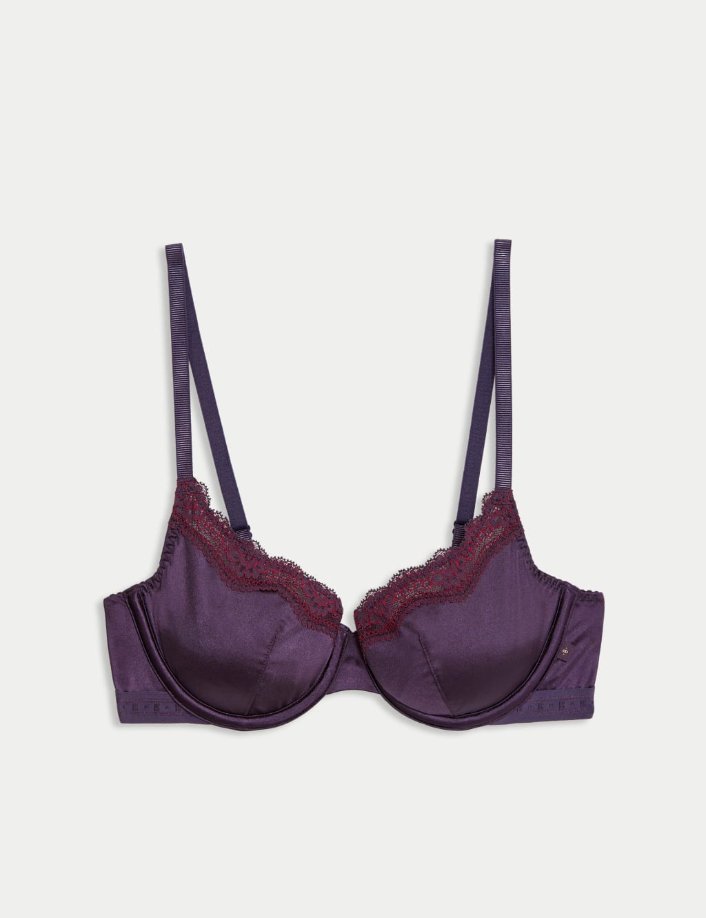 Ella Lace Trim Wired Demi Cup Bra A-E 2 of 7
