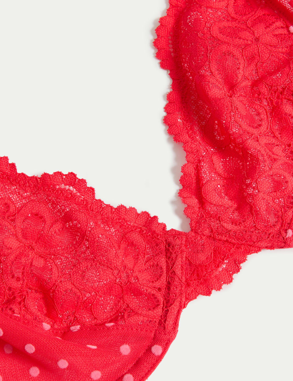 Alma Flock & Lace Wired Plunge Bra (A-E) 7 of 7