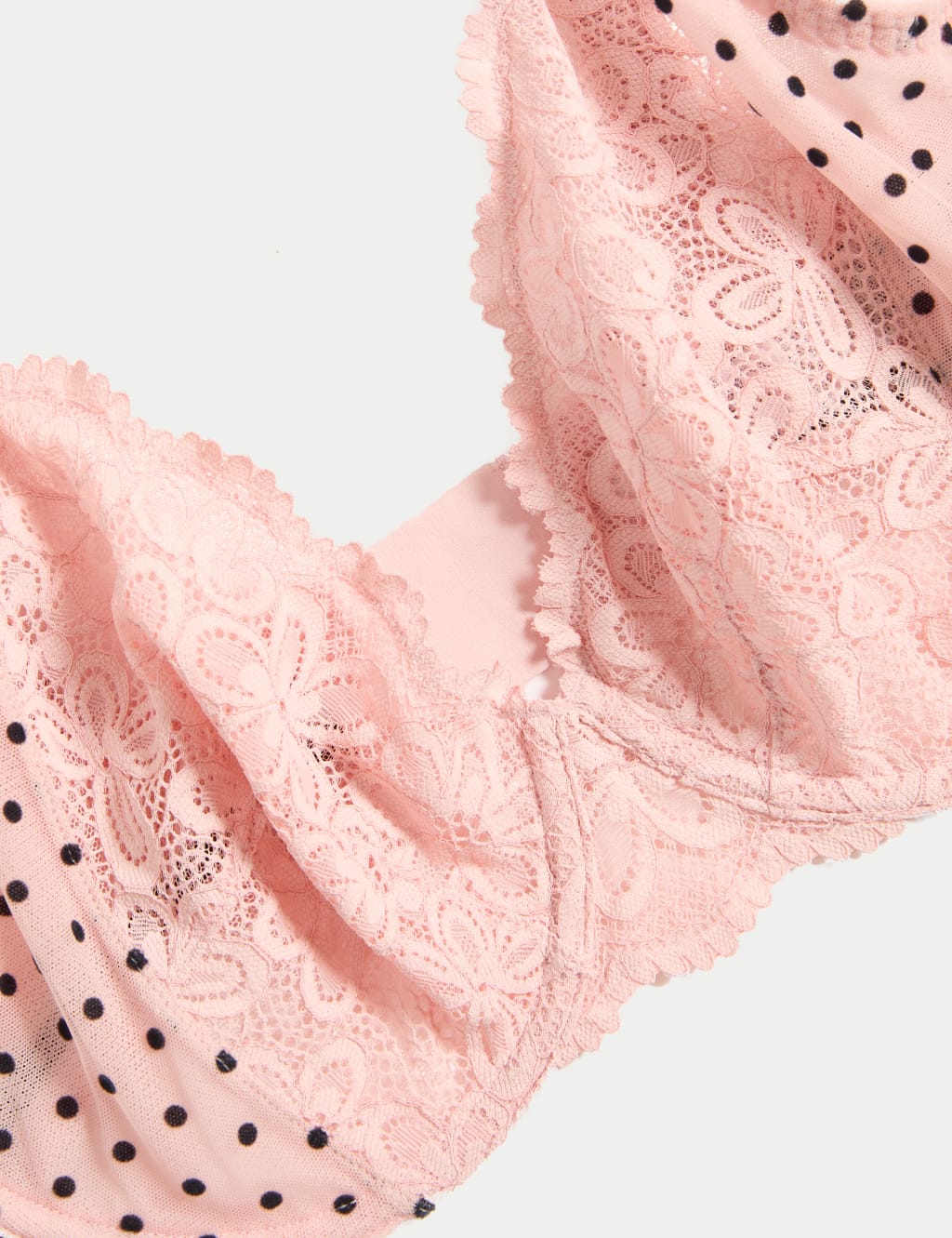 Alma Flock & Lace Wired Plunge Bra (F-H) 6 of 7