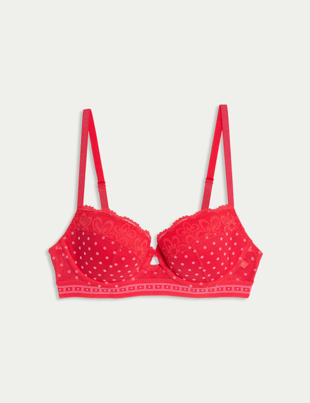 Alma Flock & Lace Wired Balcony Bra (A-E) 2 of 6