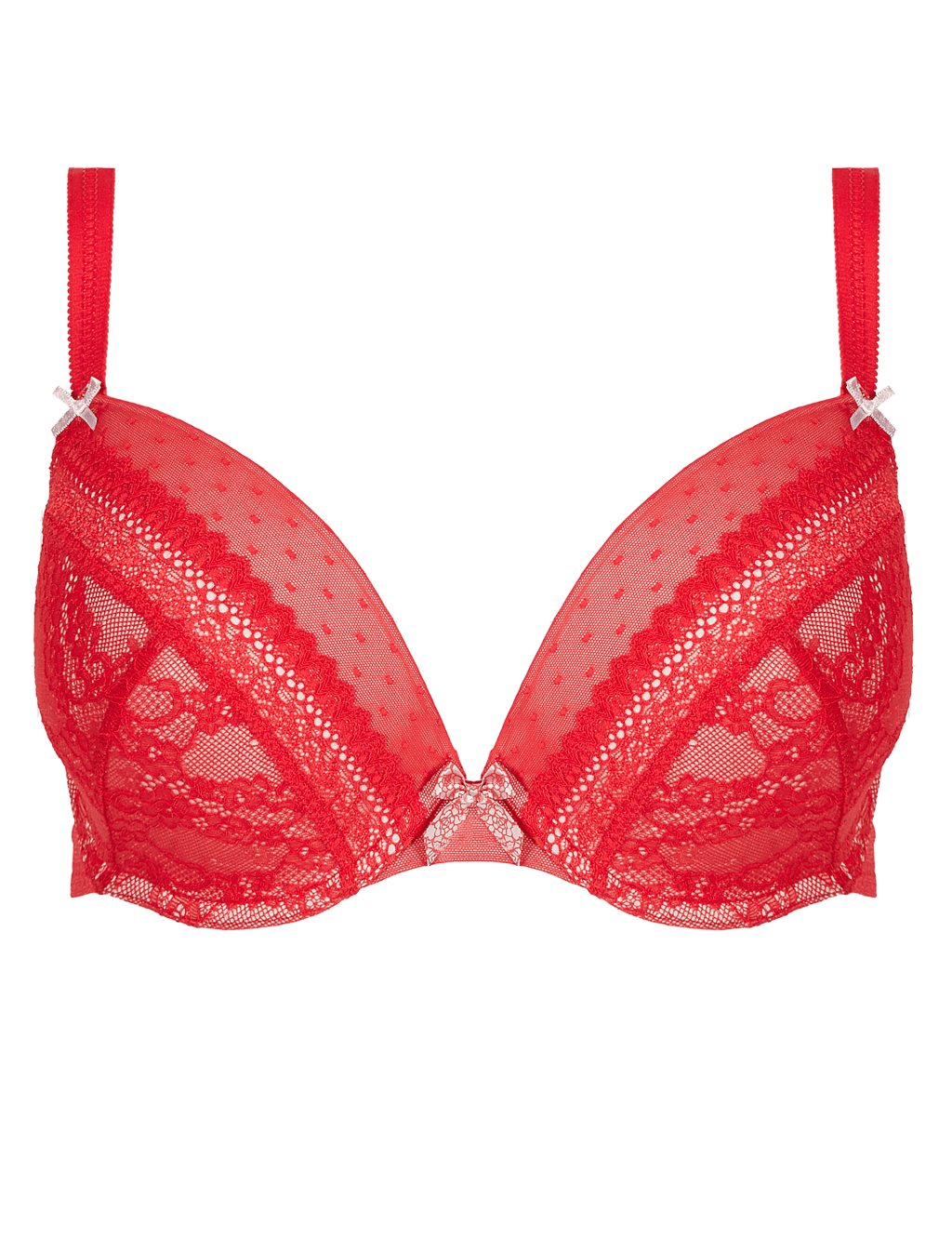 Lucy Lace Underwired Padded Plunge Bra DD-GG 2 of 4