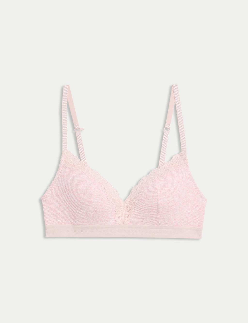 Lotta Ribbed Non-Wired Plunge Bra with Cotton (A-E) 2 of 8