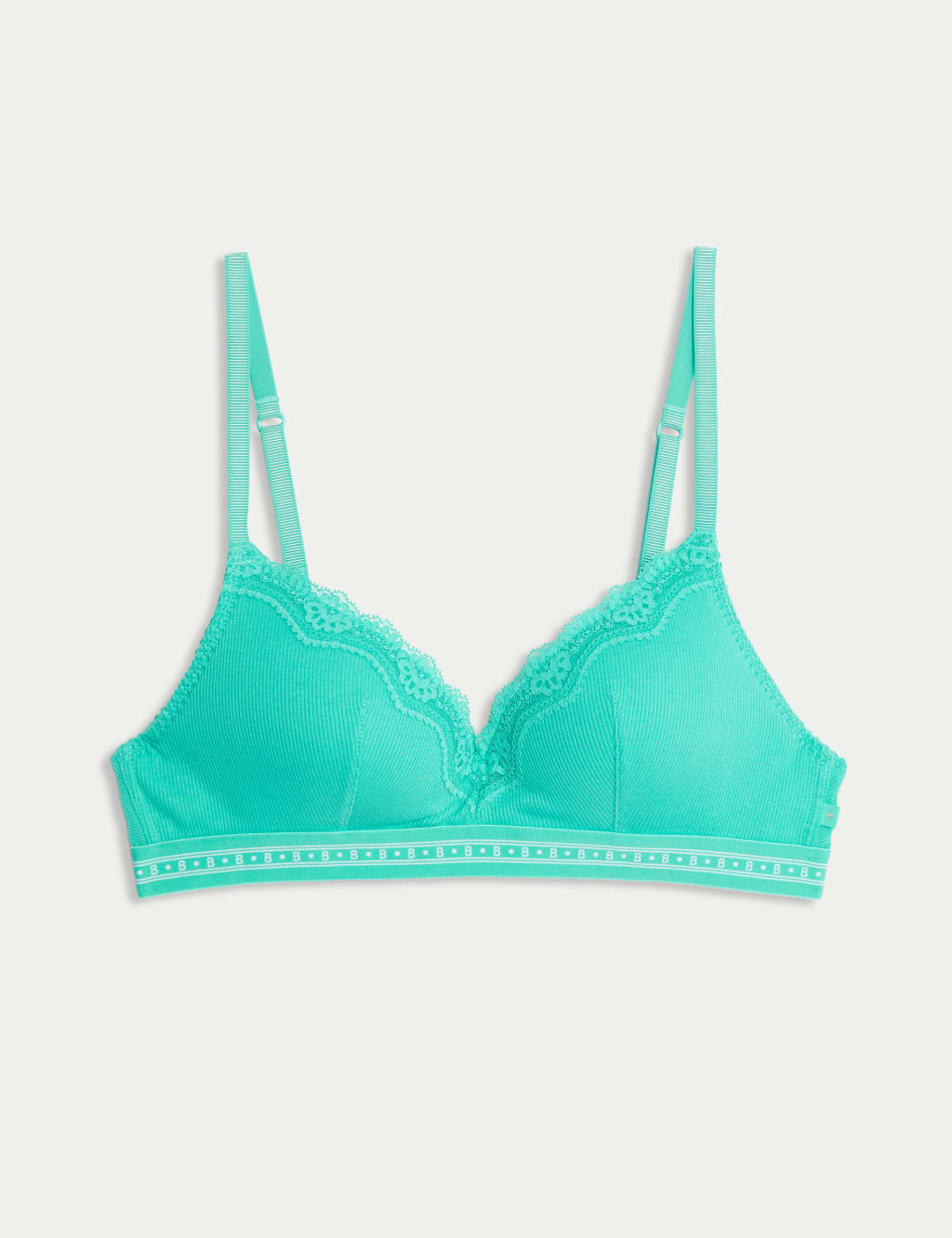 Lotta Ribbed Non-Wired Plunge Bra with Cotton (A-E) 2 of 6