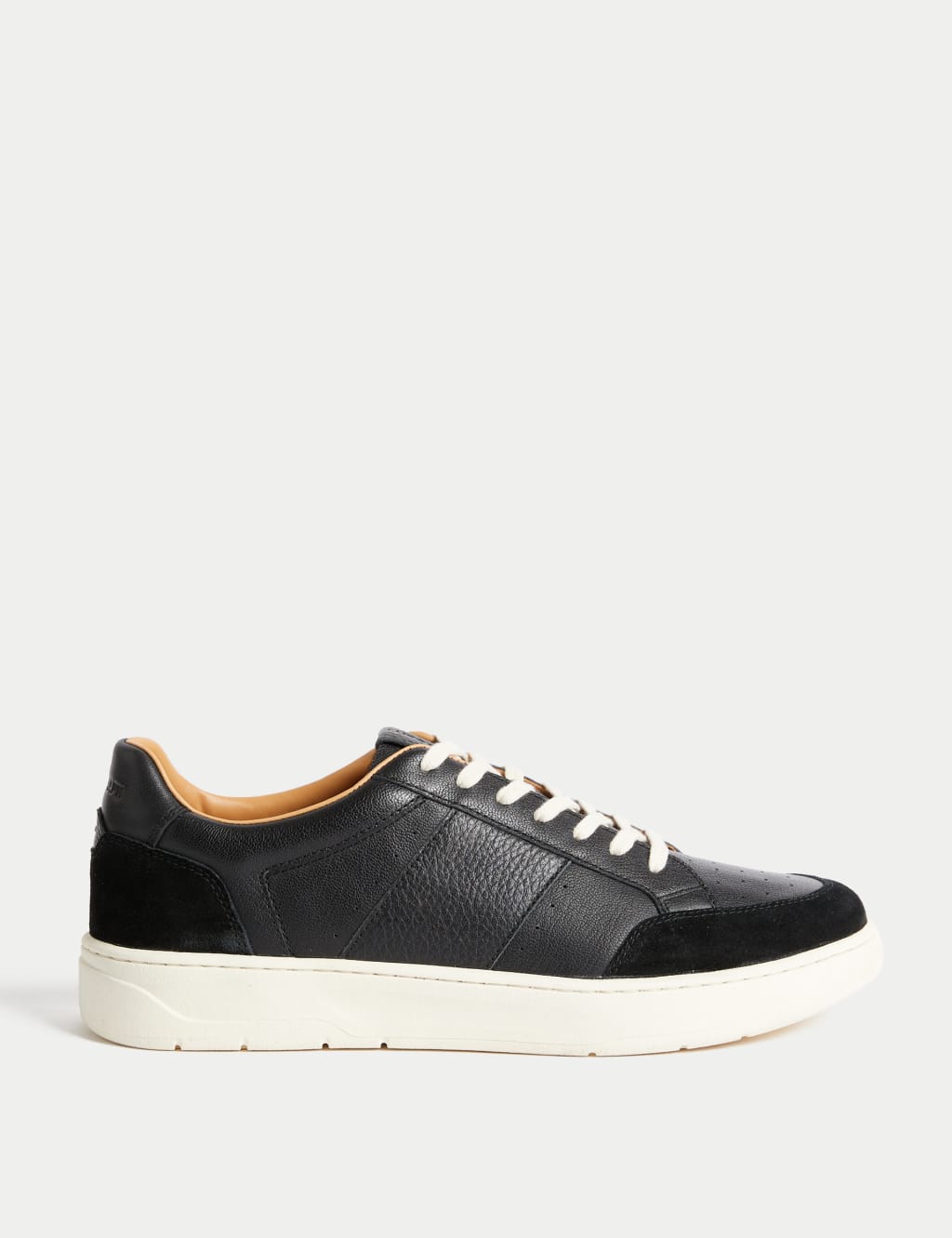 Leather Lace Up Trainers with Freshfeet Autograph M S
