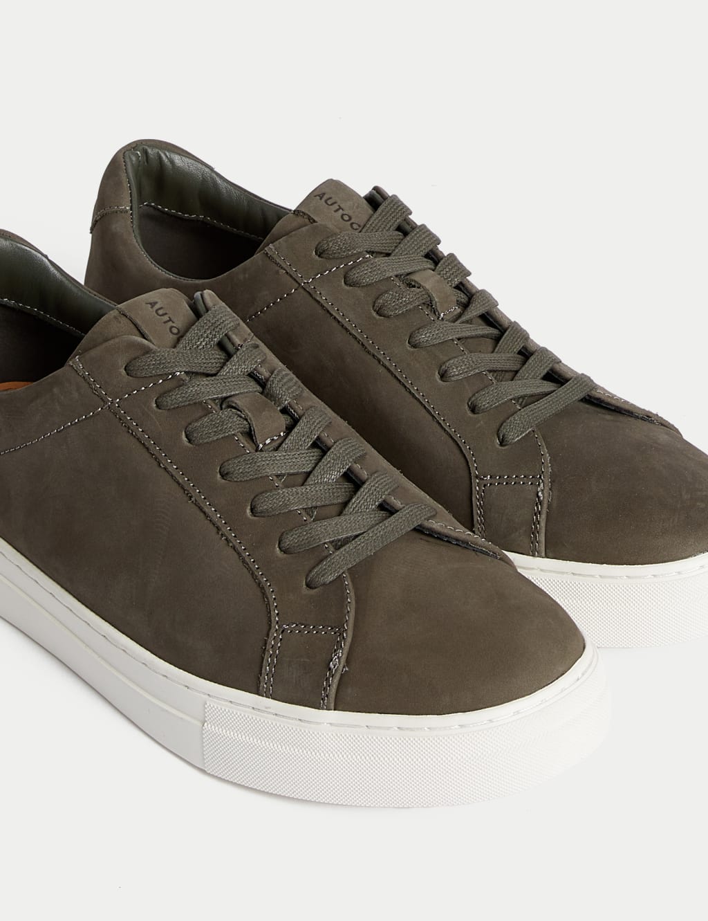 Nubuck Leather Lace Up Trainers 3 of 4