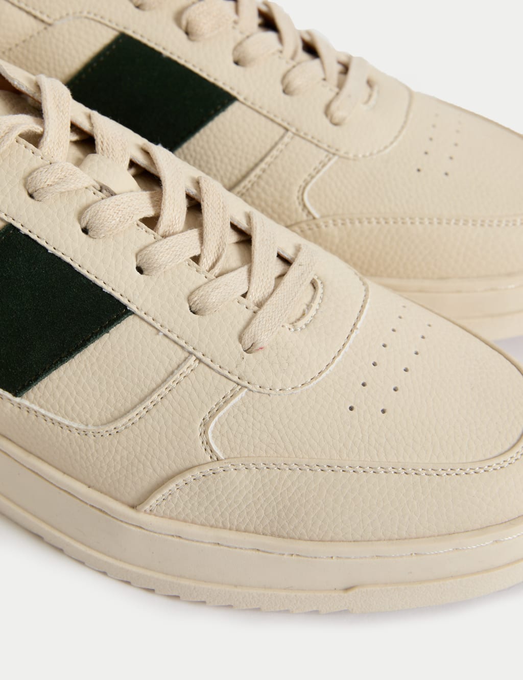 Lace Up Retro Court Trainers 3 of 4
