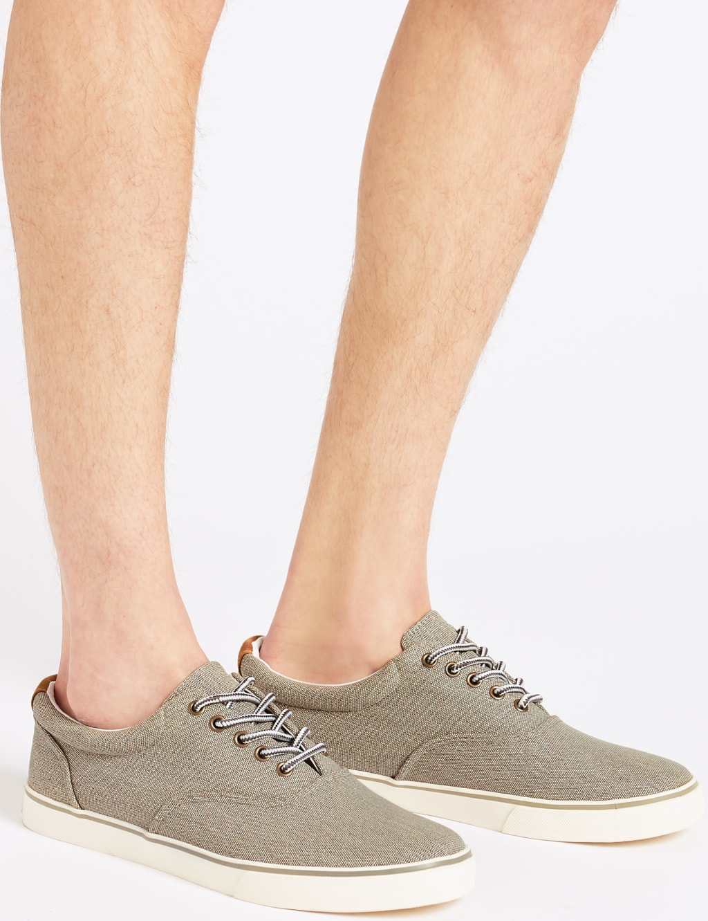 Canvas Lace up Trainers M S Collection M S