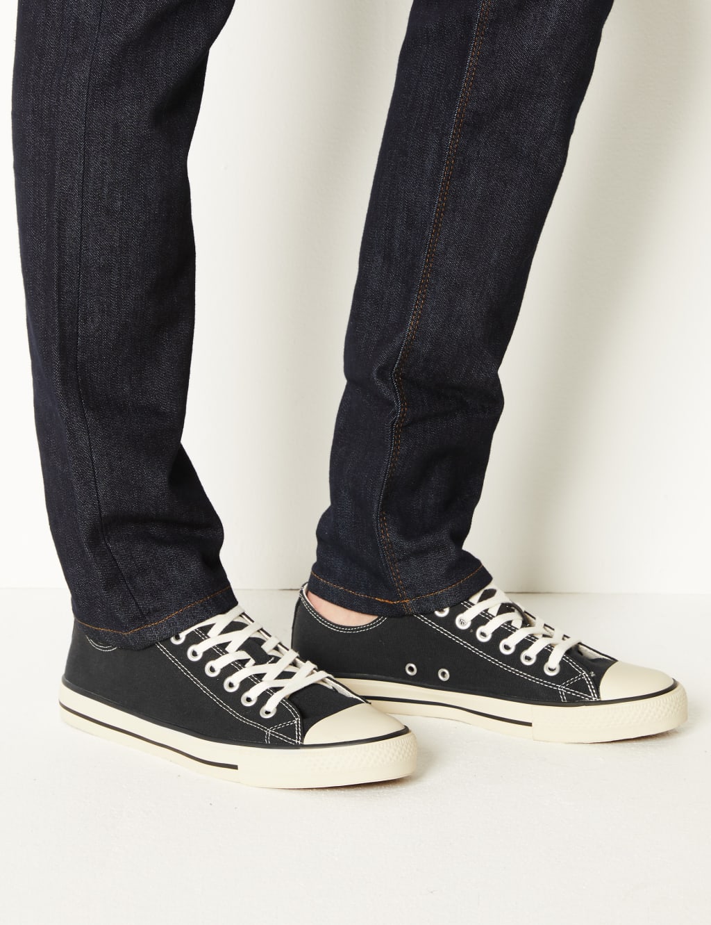 Canvas Lace up Pumps M S Collection M S