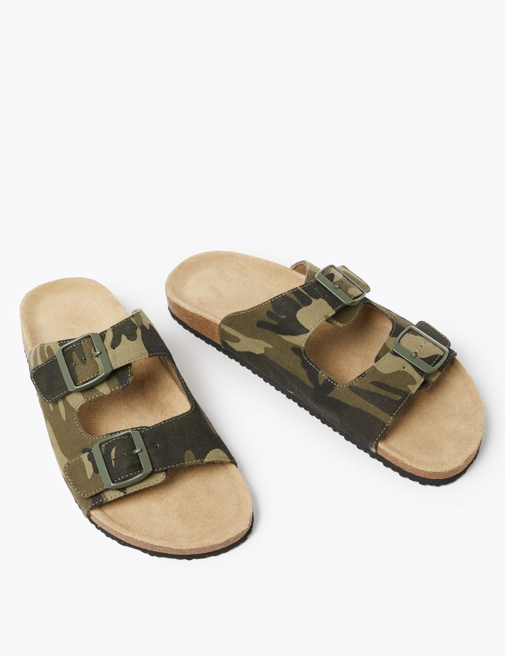 Canvas Camo Print Double Buckle Sandals 3 of 5