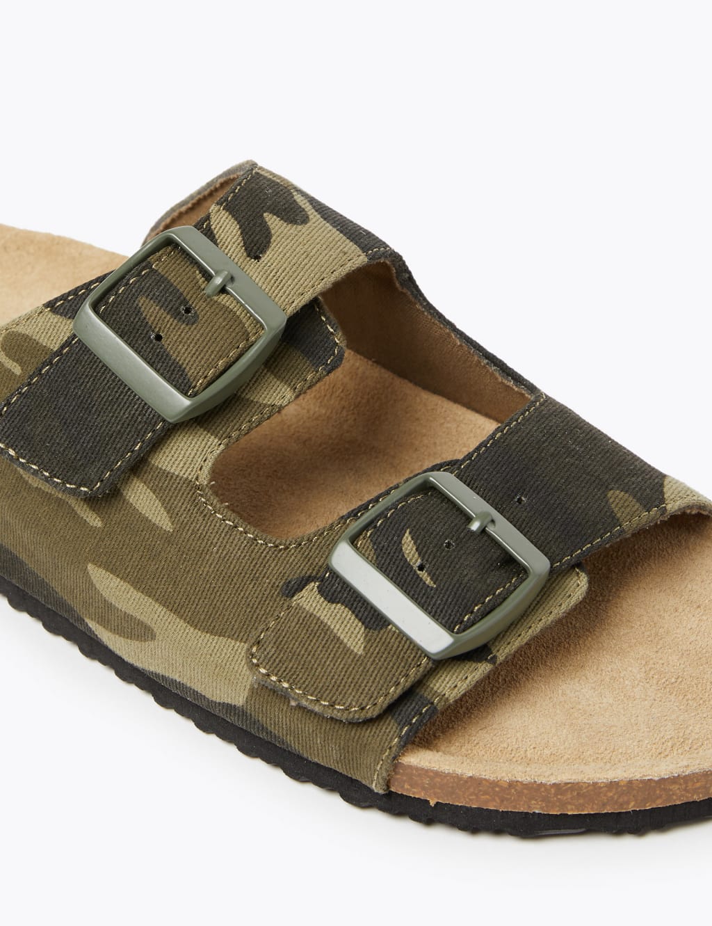 Canvas Camo Print Double Buckle Sandals 4 of 5