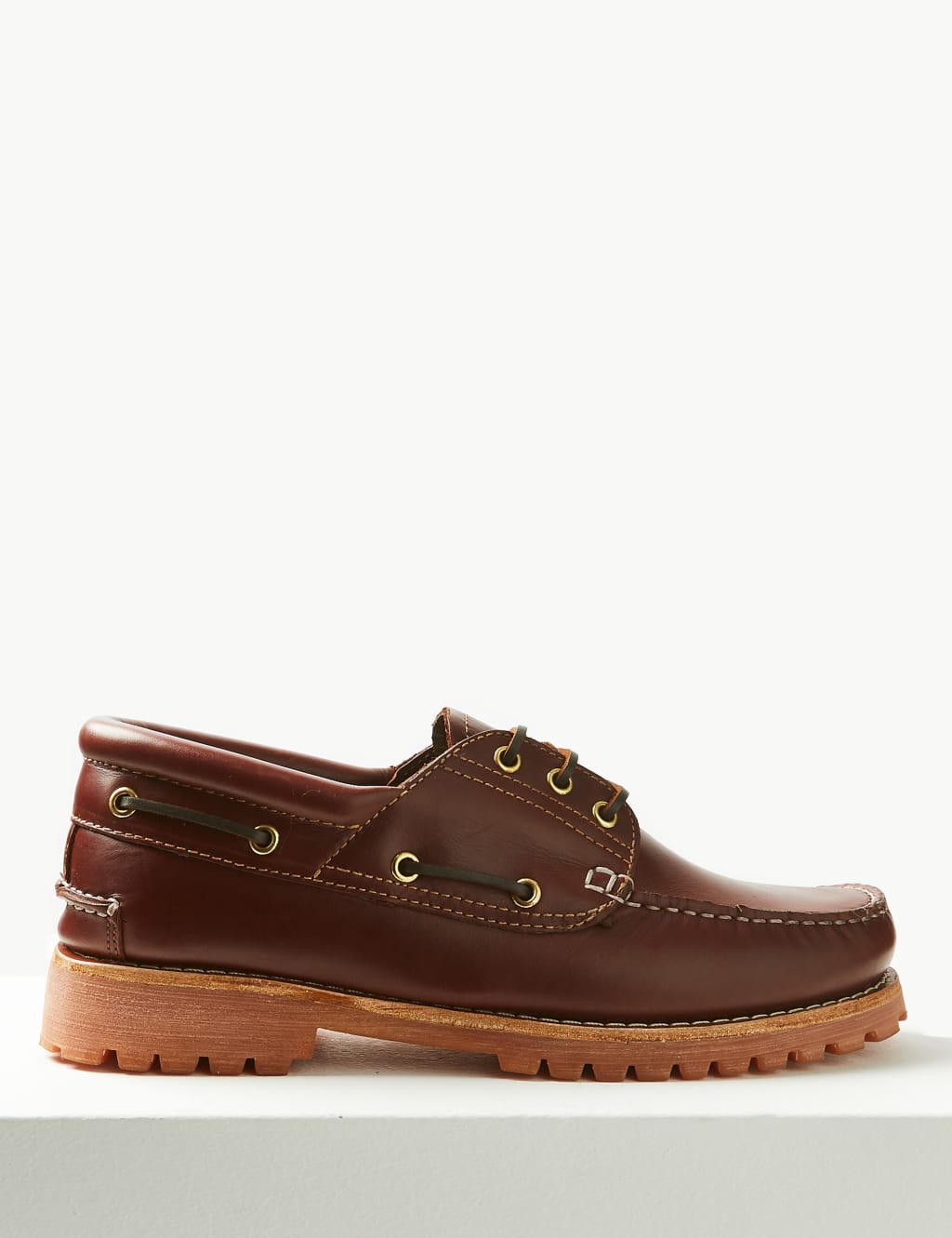 Leather Lace-up Boat Shoes 2 of 6