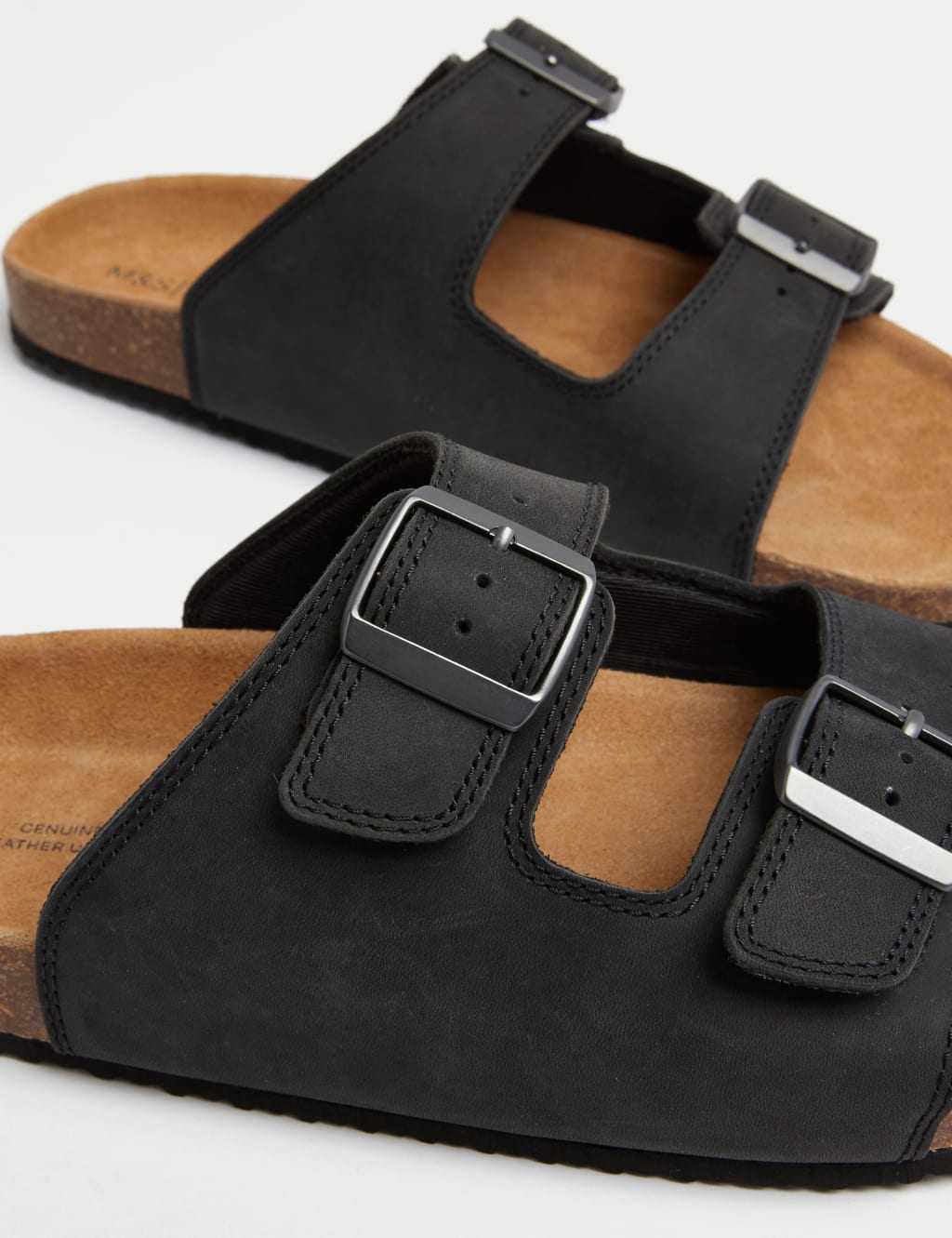 Leather Slip On Sandals