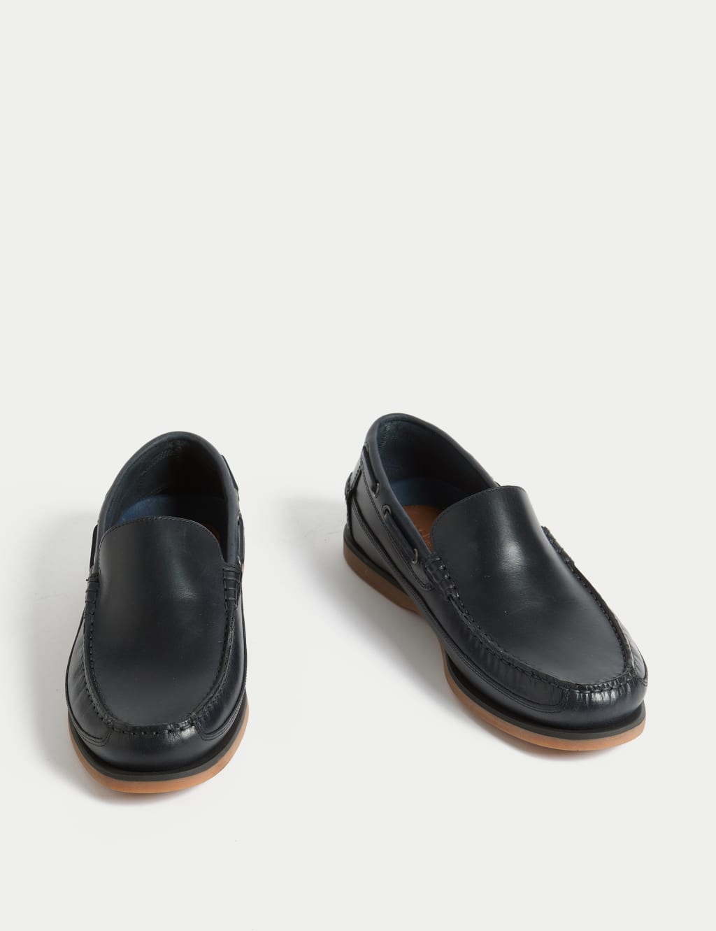 Leather Slip-On Boat Shoes 2 of 4