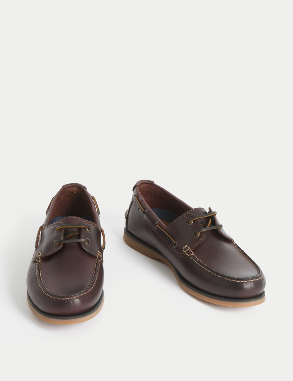 Wide Fit Leather Boat Shoes 2 of 4