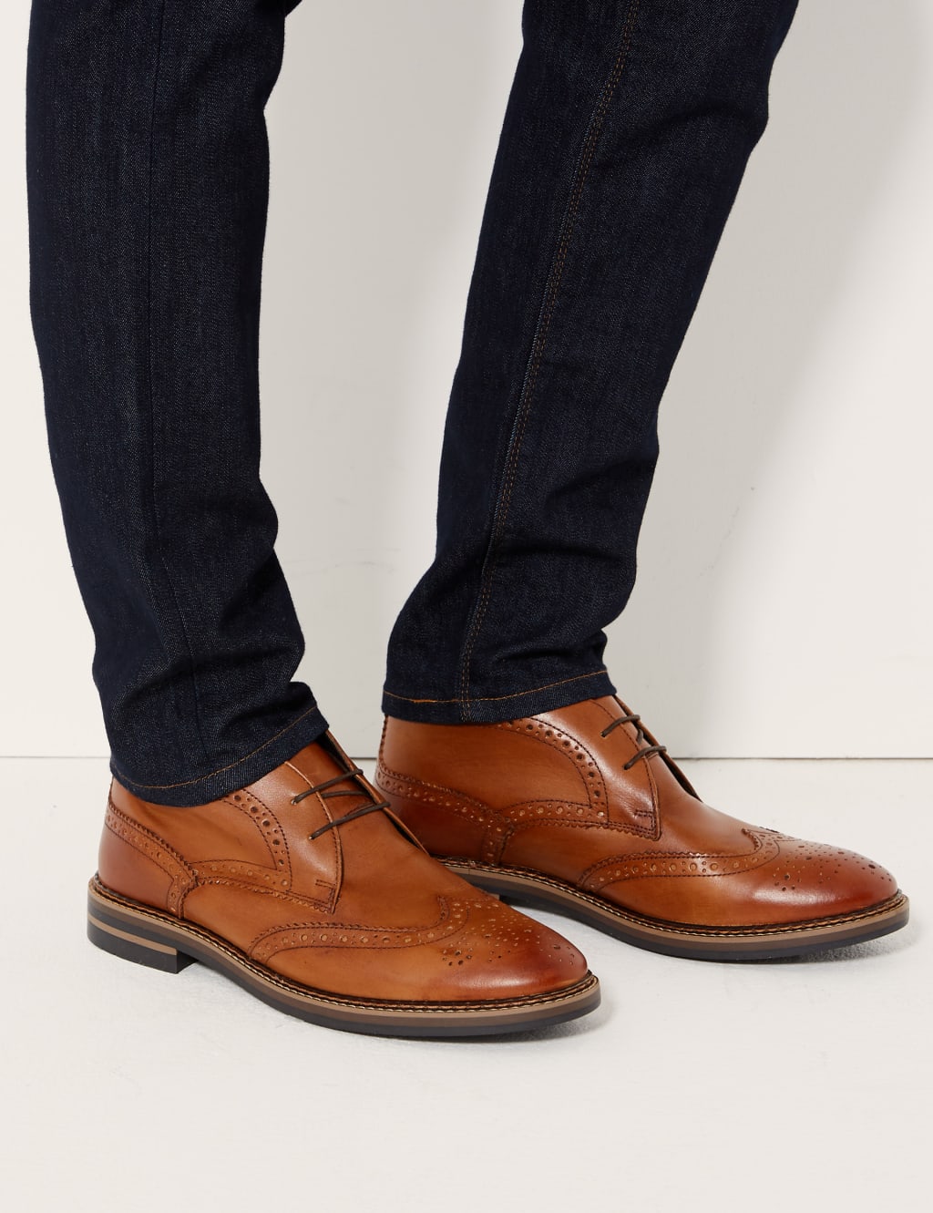 Leather Lace-up Chukka Boots 1 of 6