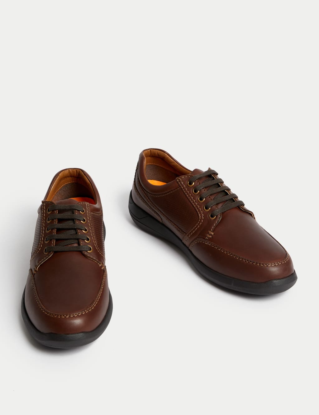 Wide Fit Airflex Leather Derby Shoes