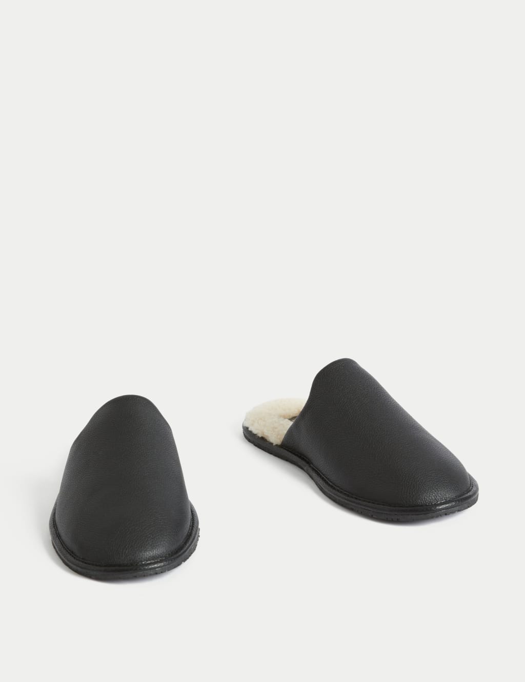 Leather Mule Slippers with Freshfeet JAEGER M S