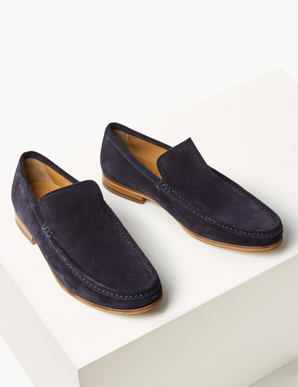 Big Tall Suede Slip on Loafers M S Collection M S