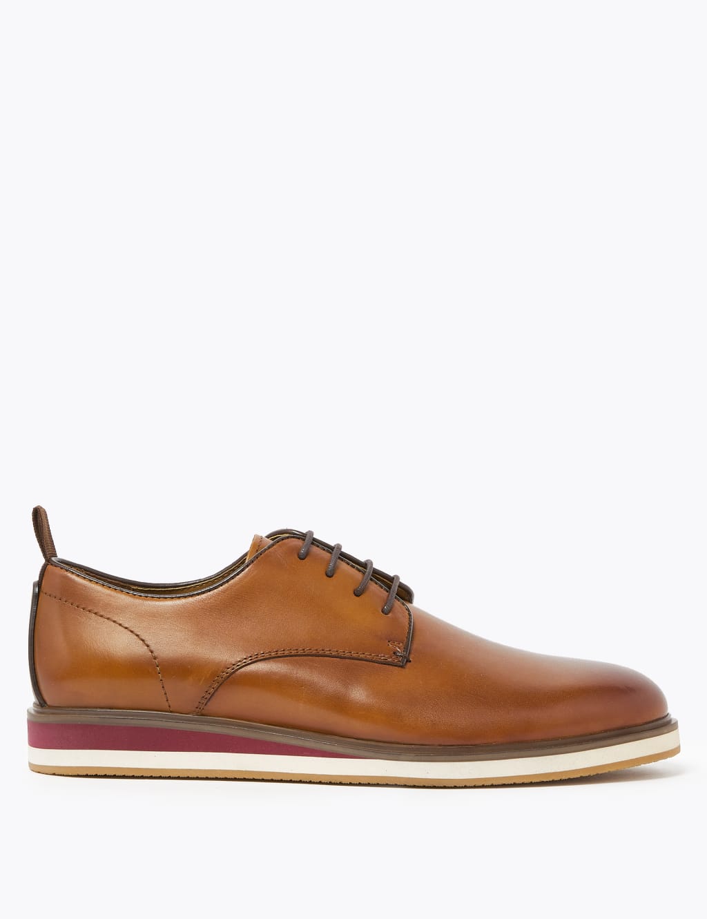 Leather White Sole Derby Shoes 2 of 5