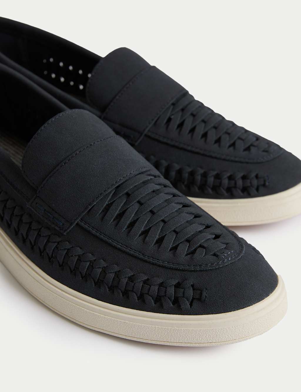 Suedette Woven Slip-On Loafers 3 of 4