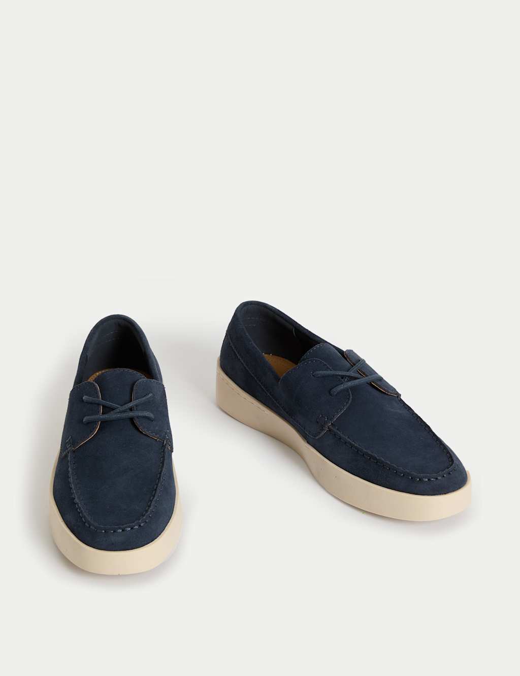 Suede White Sole Lace Up Loafers 2 of 4