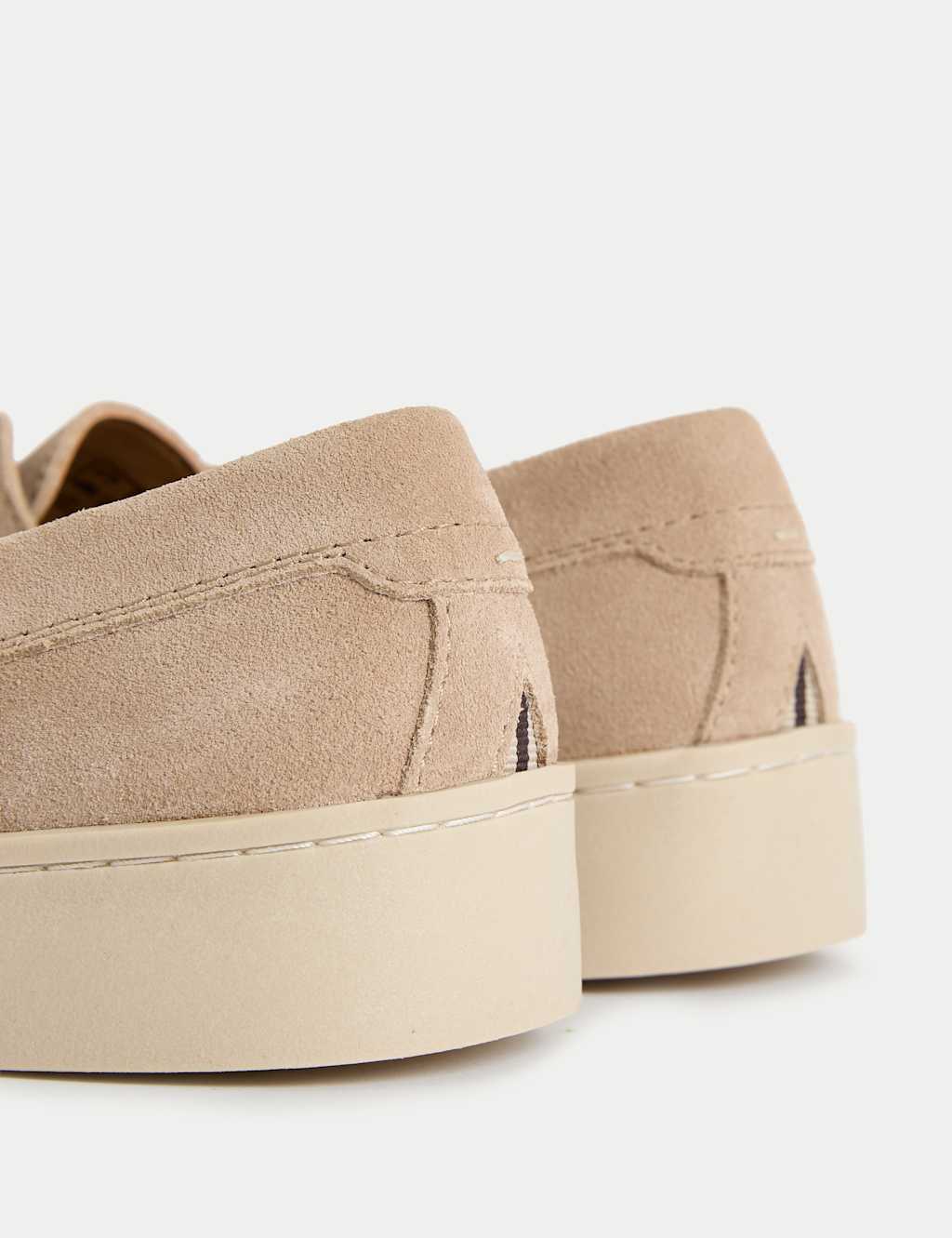 Suede White Sole Lace Up Loafers 3 of 4