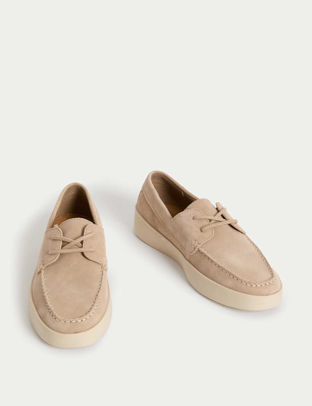 Suede White Sole Lace Up Loafers 2 of 4