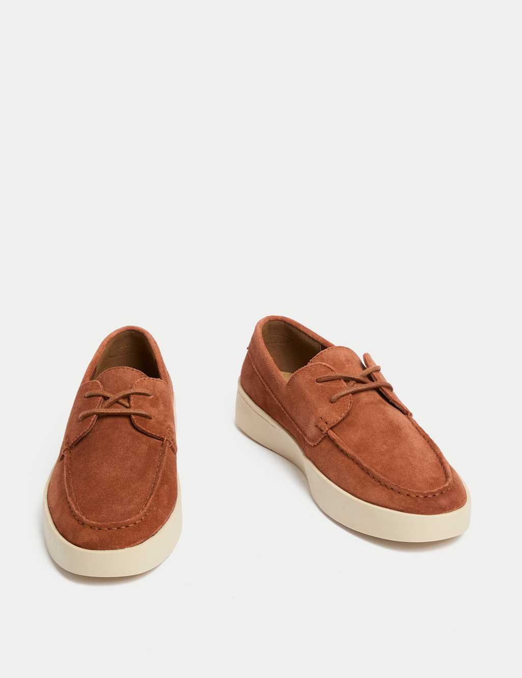 Suede White Sole Lace Up Loafers 2 of 4