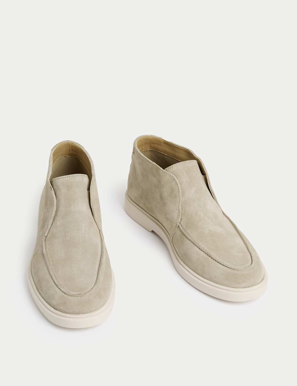 Suede White Sole Slip-On Loafer Boots 2 of 4