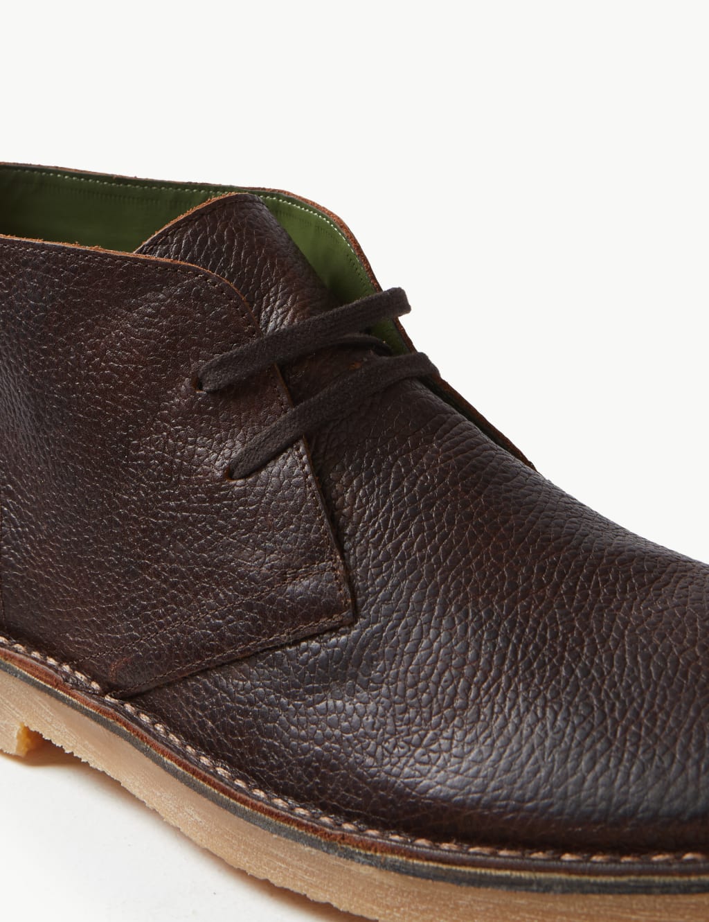 Leather Lace up Desert Boots M S Collection M S