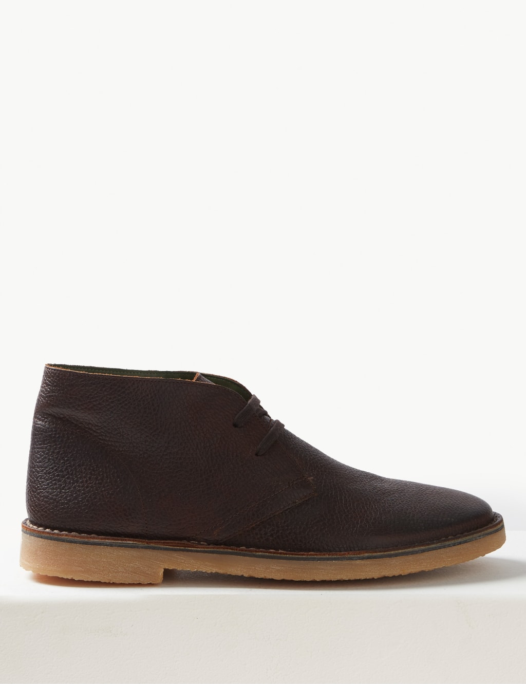 Leather Lace up Desert Boots M S Collection M S
