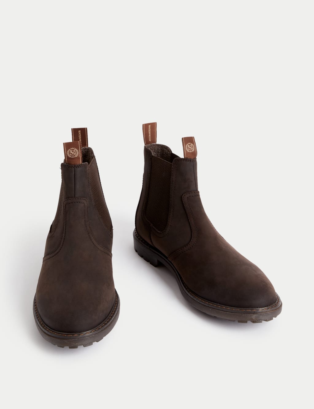 Wide Fit Leather Waterproof Chelsea Boots