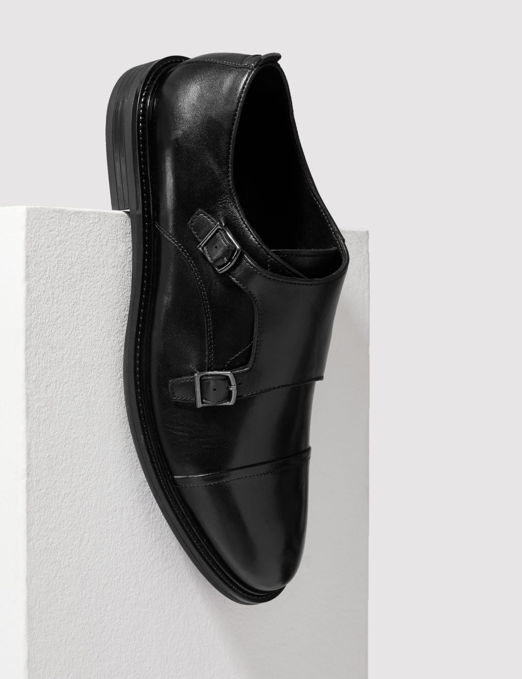 Leather Monk Strap Shoes